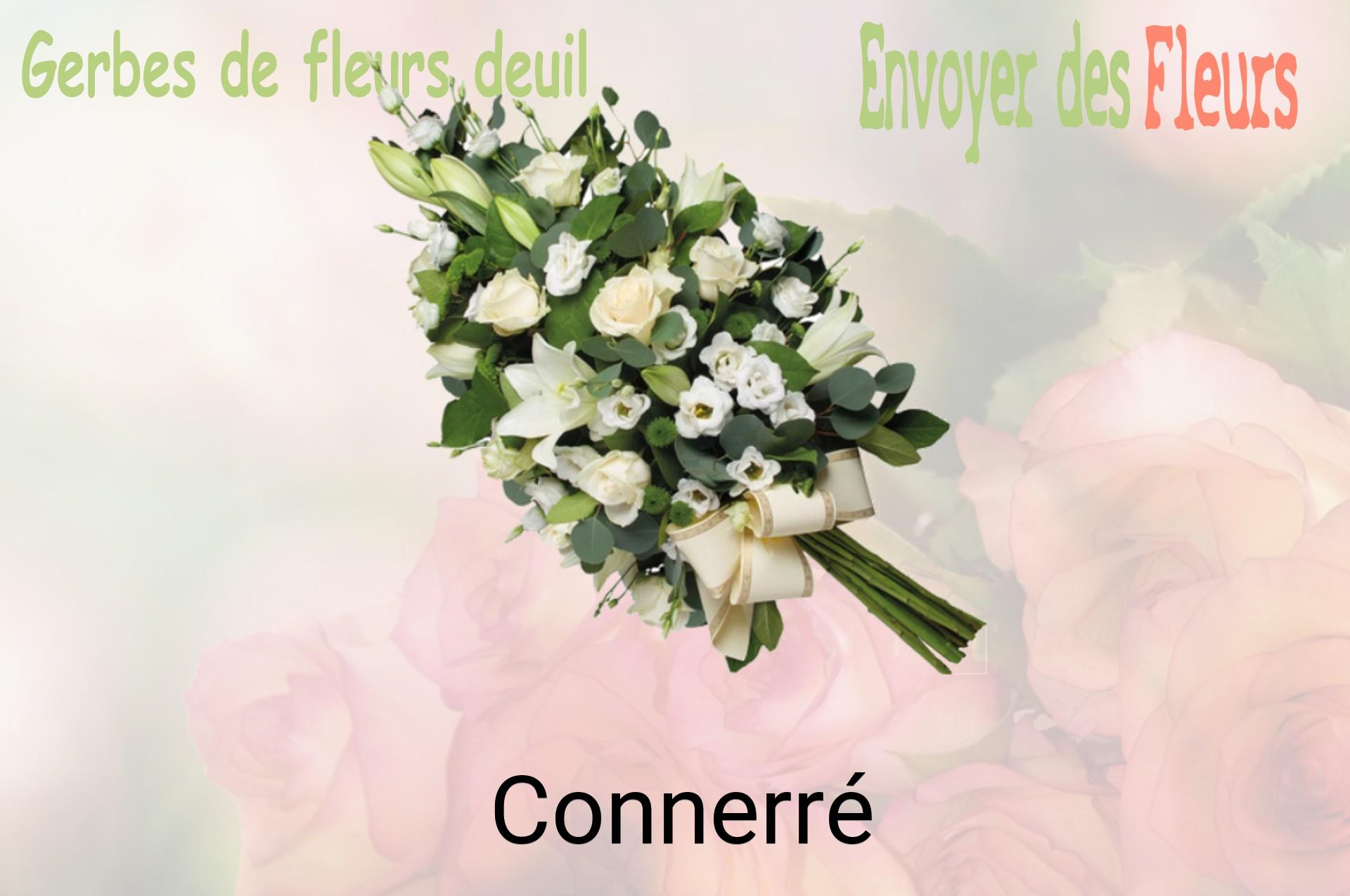Gerbe de fleurs de deuil livrée à Connerré